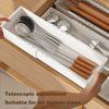 Retractable Drawer Storage Box Kitchen Cutlery Fork Spoon Bin Office Supplies Drawer Divider Multifunctional Underwear Sock Organizer Container