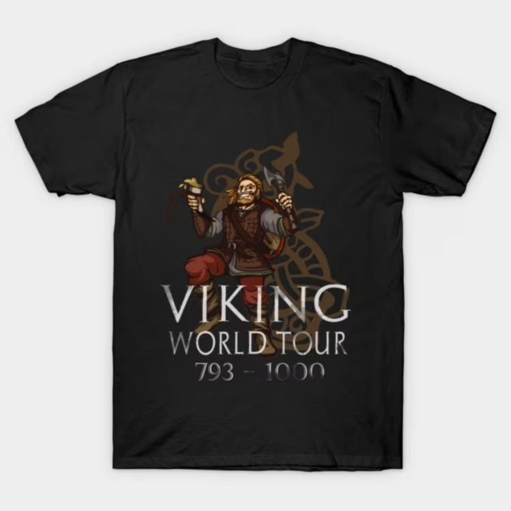 Футболка Nordic Warrior World Tour 100% Хлопок Круглый Вырез Короткий Рукав Летняя Повседневная Мужская Футболка Streetwear - Мужская Летняя Хлопковая...