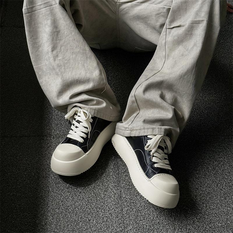 Мужская обувь 2024 осень новая легкая мягкая подошва маффин толстая подошва модная обувь повседневная обувь для доски 66678-J