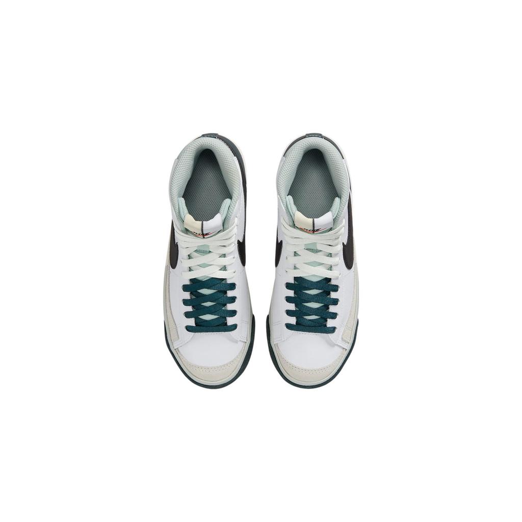 Nike Blazer 77 Remix Прочные детские кеды средней высоты для скейтбординга Детские кроссовки Белый Зеленый Черный FN6939-101