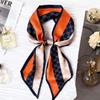 Spring and Autumn Thin and narrow long silk scarves Women's Korean version Summer decoration with shirts, suits, scarves, headbands, streamers, tied b