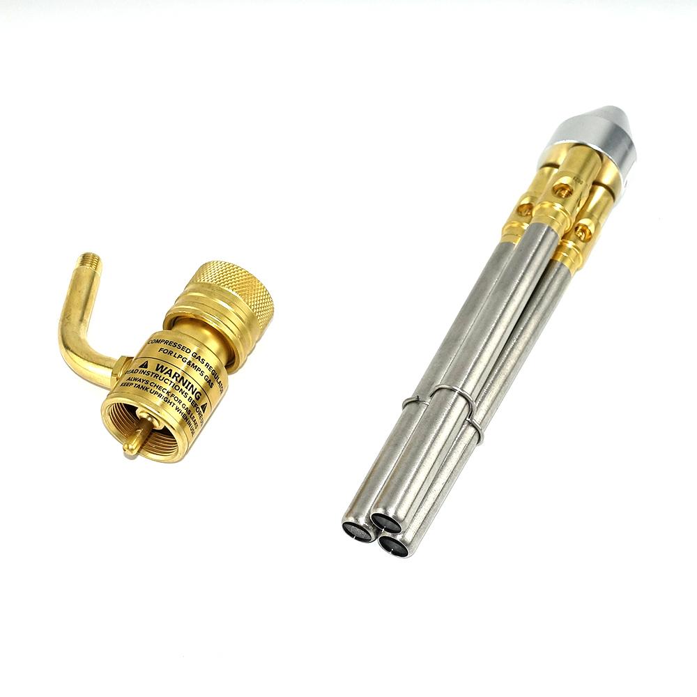 Газовая сварочная горелка Mapp, 3 трубы, пропан, соединение CGA600, горелка, нагреватель, паяльная лампа