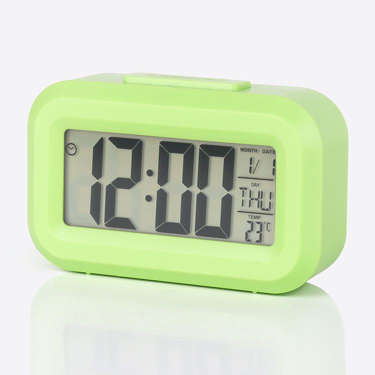 Photosensitive Luminous Student Desktop Alarm Clock with Voice Feature