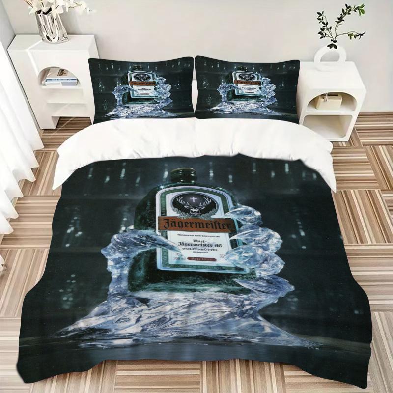 Jagermeister Ice Sculpture Print 3Pcs Bedding Setduvet Cover With 2 Bedropillowcase Home Birthday Gift