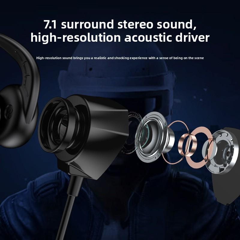 Large Order-Sports Gaming Mobile Game Headphones In-Ear Phone Computer Wired 3.5mm Headset Silicone Gel 1.2m