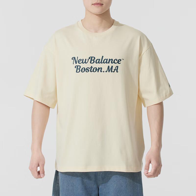 New Balance Футболка мужская бежево-желтая AMT51320-CAU