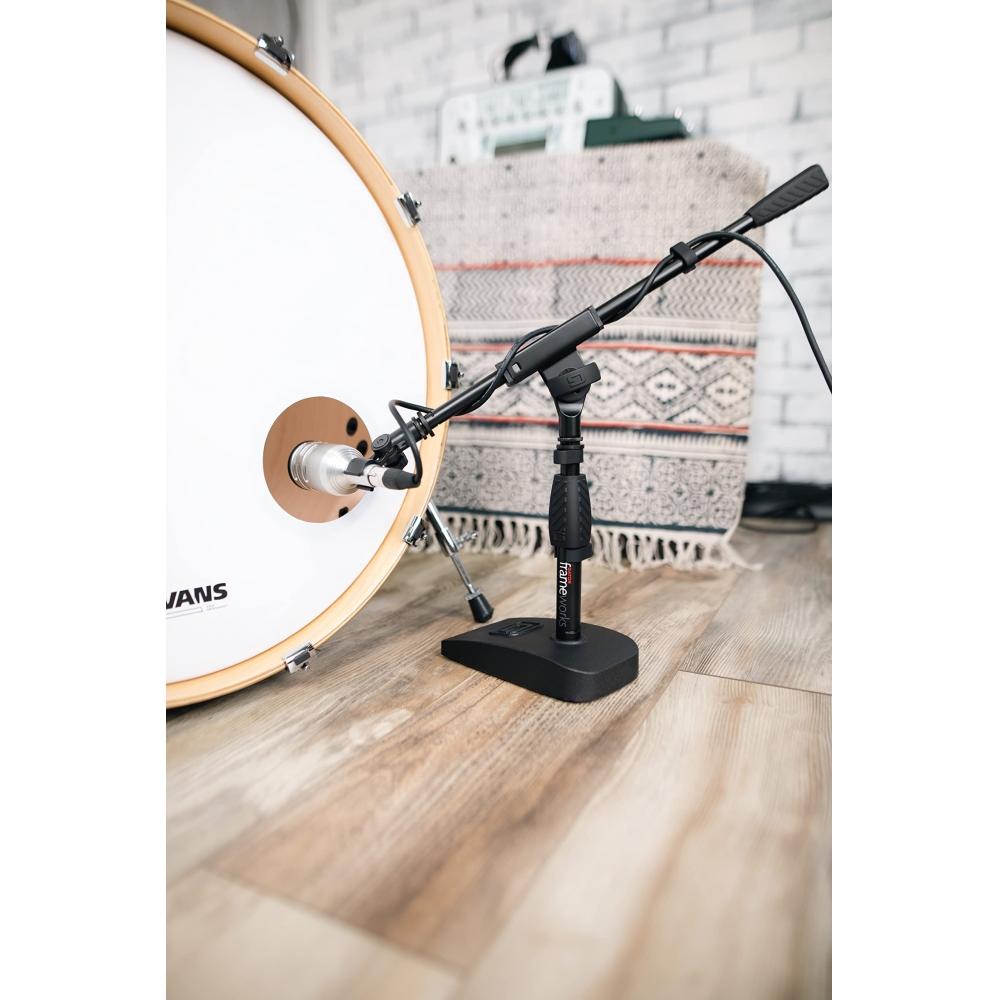 Стойка микрофонная GATOR Frameworks с короткой стрелой GFW-MIC-0821 (для бас-барабана, усилителя и т. д.)