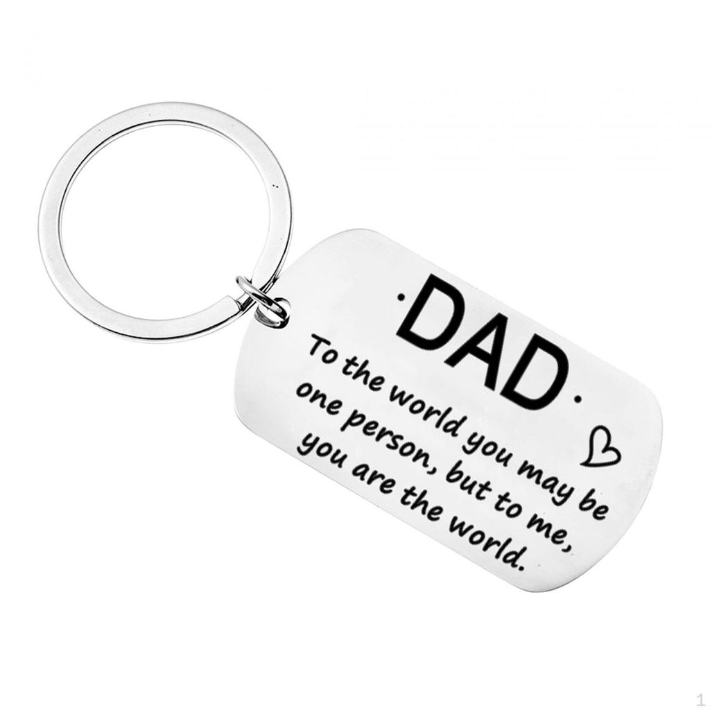 Keychain Pendant Father's Day Gift Simple Unique Key Chain Charm Father Keyring for Dad Husband