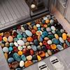 Colorful Pebble Diatom Mud Absorbent Bathroom and Shower Mat