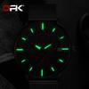 OPK 8116 Fashion Original Quartz Watch for Man Waterproof Luminous Steel Mesh Strap Date Week Man Wristwatch