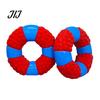 Squeaky Dog Toys Lifebuoy Ring Toy, Latex Chew Teeth Pet Fetch Cleaning Toy for Aggressive Chewers, Interactive Training Puppy Teething