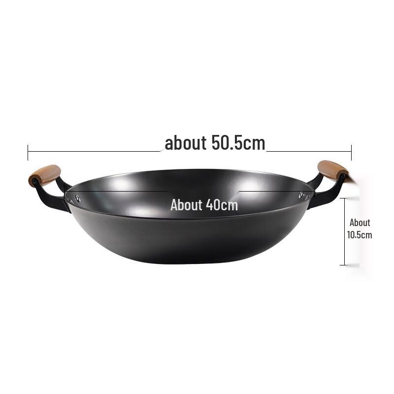 Kejiaxiang Zhangqiu Cast Iron Flat-Bottom Wok
