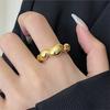PANJBJ Серебряное кольцо 925 пробы для женщин Панк Полый Узор из ниток Хип-хоп Тренд Минималистичные украшения Подарок на день рождения Дропшиппинг
