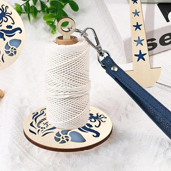 Держатель пряжи на запястье, портативный деревянный прядильщик пряжи, держатель клубков пряжи для вязания крючком, органайзер для хранения пряжи с браслетом