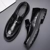 New Men's Luxury Brand Leather Shoes Fashion Designer Slip On Dress Loafers Comfortable Soft Casual Formal Shoes Dress Mocassins