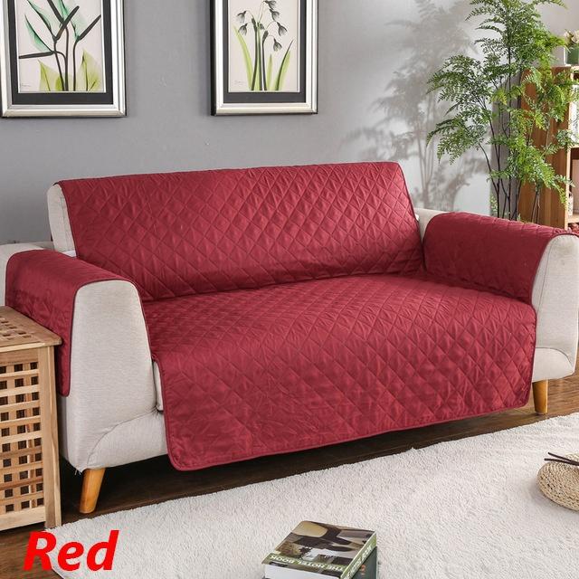 Solid Color Sofa Cover Armchair Cushion Non-slip Pet Chair Cover Wear-resistant Waterproof Household Protective Cover Removable Sofa Cover 1/2/3 Seat