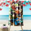 Fantasy Sky Voyage beach towel soft Outdoor camping quickdrying swim towel Outdoor pool towel Absorbent bath towel beach towel beach printing