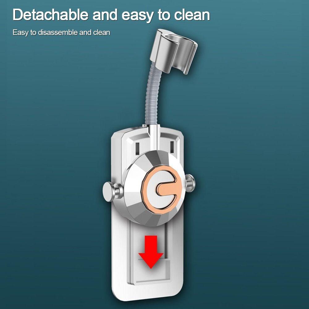 Self-Adhesive Shower Head Holder with Hooks Handheld Sprayer Support  Bathroom Accessories