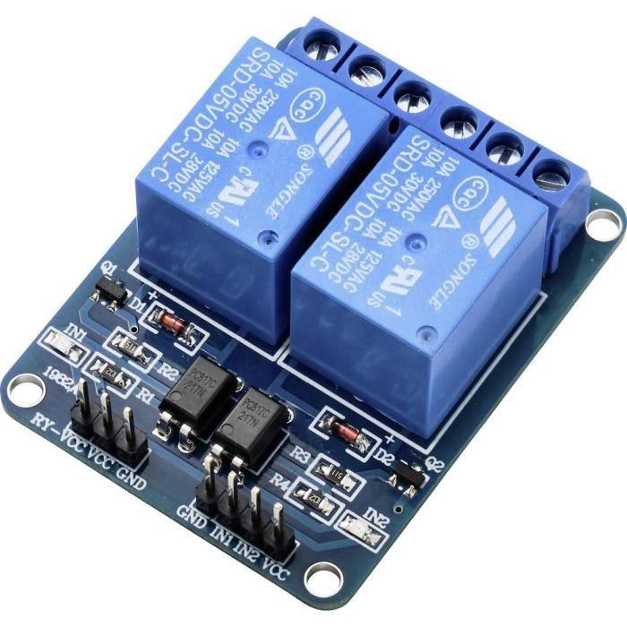 Platine relais - TRU COMPONENTS - TC-9072472 - 2 canaux - 5V - Haute capacité de courant