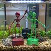Glow in Dark Dancing Skeleton Aquarium Bubbler Movable Skeleton Fish Tank Bubbler  Aquatic Products
