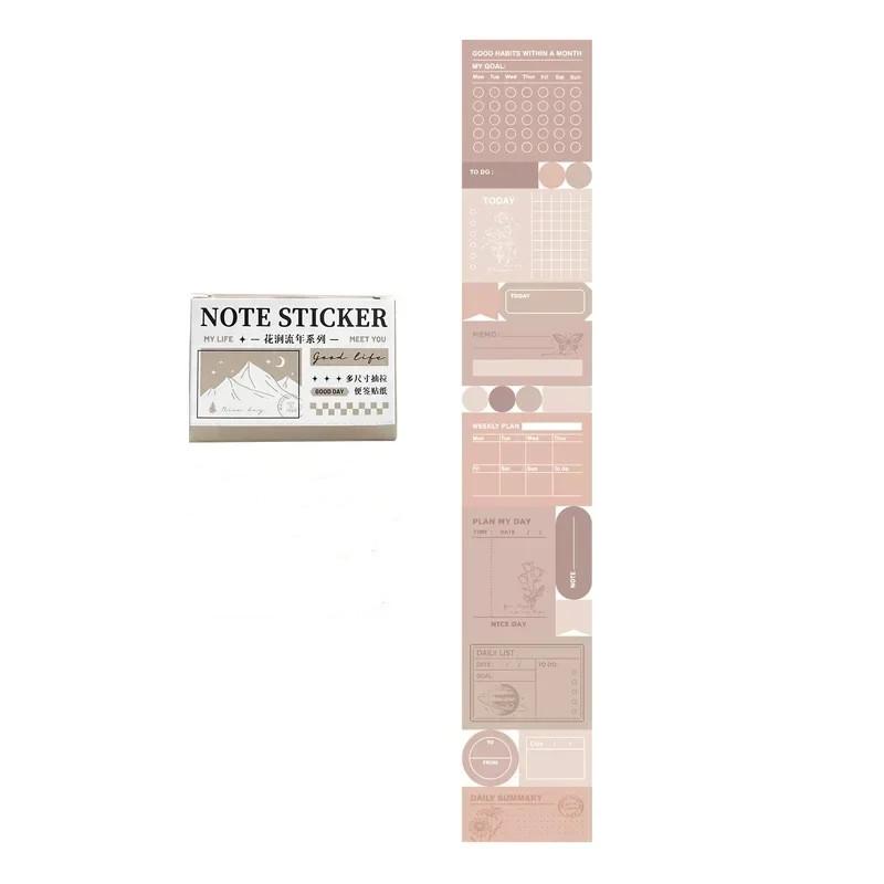 Pull Out Style Washi Tape Retro American Style Decorative Scrapbook Sticker Asethetic Study Sticky Note Cute Stationery Sticker