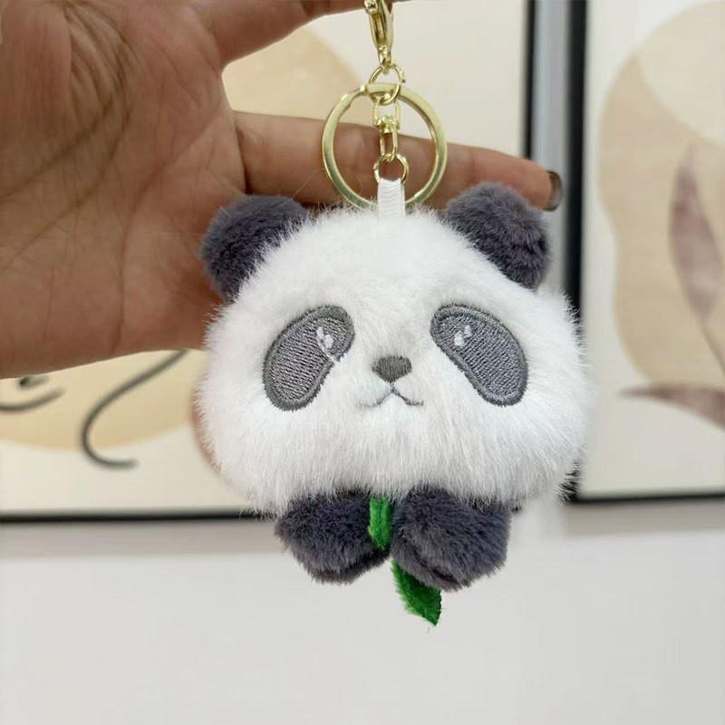 Cute Panda Plush Toy Four Inch Doll Machine Toy Wedding Favors Keychain For Children