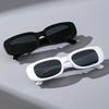 2PCS Rectangular Sunglasses Frame Men Women Same Style Sunglasses All-Match Square Glass