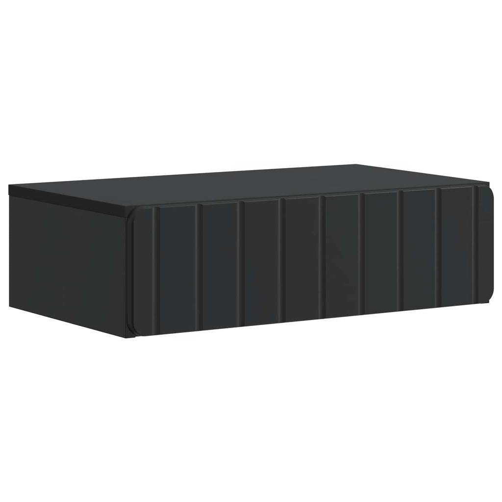 Wall Mounted Side Table Black 59 x 34.5 x 17 cm