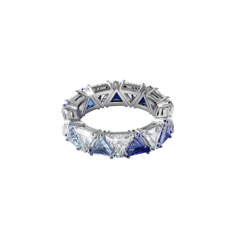 Swarovski Кольцо Millenia Cocktail из хрусталя с треугольной огранкой для женщин, синее 5608527