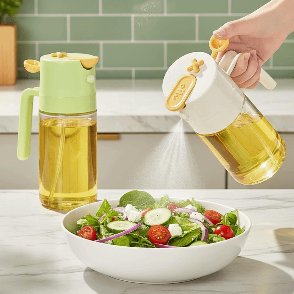 Glass Oil Dispenser 460ml Oil Storage Bottle Practical Oil Spray  Air Fryer