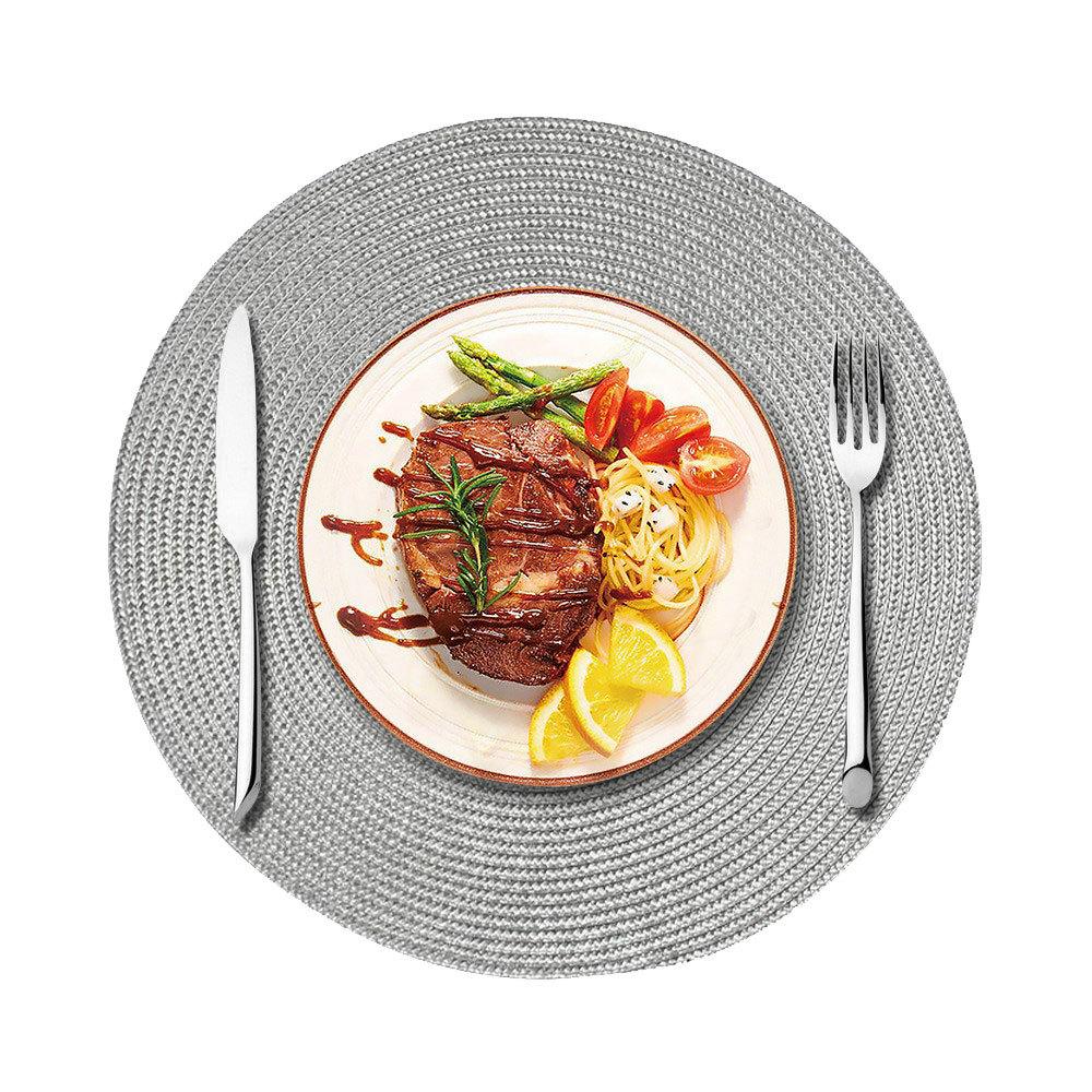 Round Placemats Set  Braided Circle Place Mat Washable Table Mats for Kitchen Dining Table Mixed Color Non-Slip Place mats