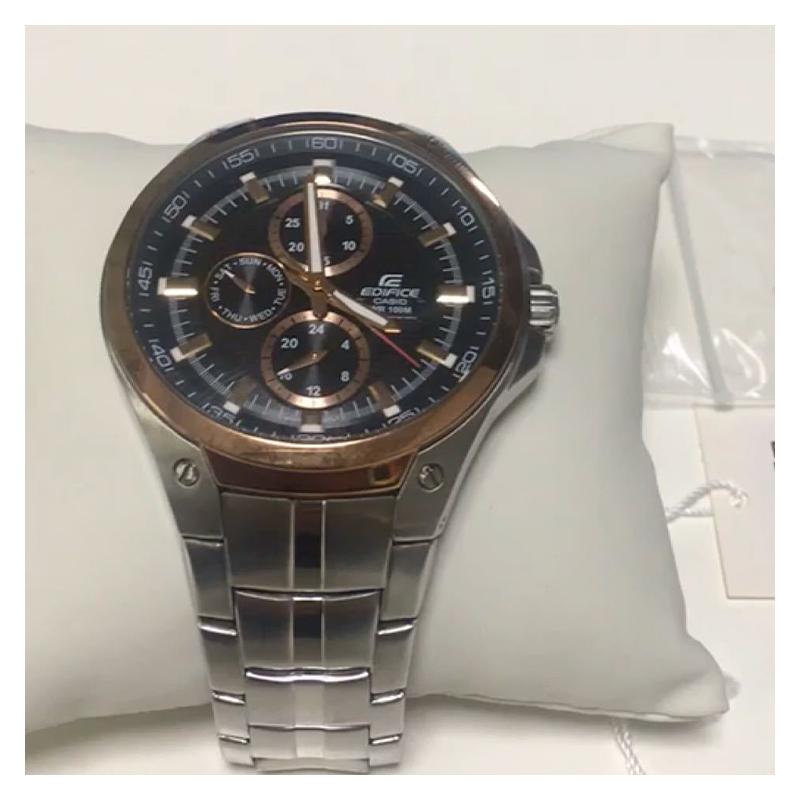 Casio Серия EDIFICE Классические Модные Часы с Черной Рамкой с IP-Покрытием Кварцевый Механизм Стальной Ремешок Японские и Корейские Часы Мужские Часы EF-326D-5AV