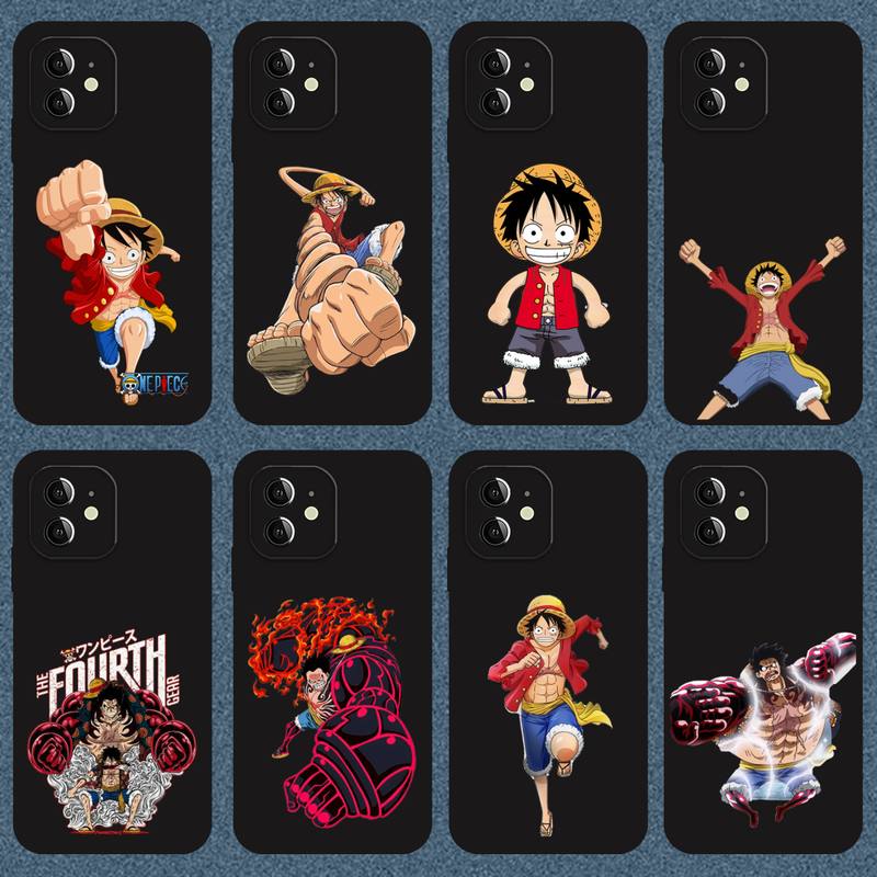 Чехол для телефона One Piece Monkey·D·Luffy для iPhone 13 12 11 Pro Max Mini Xs X Xr 7 8 6 6s Plus Se 2020 Черная Мягкая Силиконовая Крышка