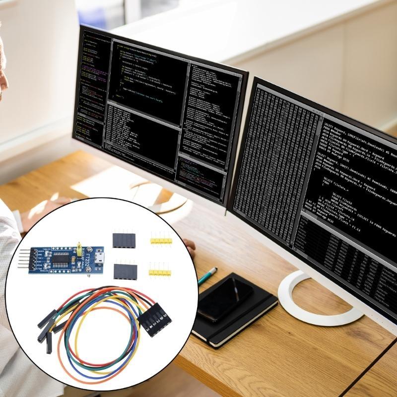 Многофункциональный модуль-адаптер FT232 USB-to-UART для последовательного порта, для последовательного расширения и сбора данных