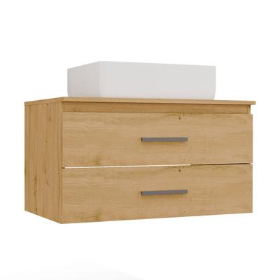 NEL 80 Bathroom Cabinet with Washbasin, ARTISAN OAK, Hanging, 2 Drawers, 80x50x58.5 Cm