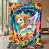 Unicorns with Rainbow Theme blanket Lightweight Warm Flannel Blanket Decorative Throw Blanket for Home Decoration