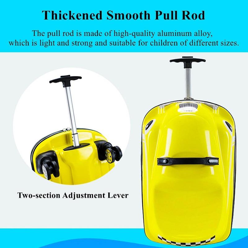 20-дюймовый детский чемодан на колесиках 3 в 1, чемодан для багажа, легкий чемодан на колесиках с изображением мультяшного автомобиля, игрушечного скутера для мальчиков и детей