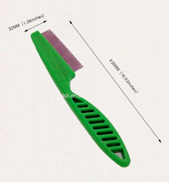 Factory Safe Stainless Steel Pet Hair Comb & Brushes High Quality Flea & Lice Removal for Dogs Cats Bathroom Use