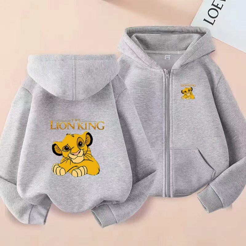 Kids Cardigan Hoodie Zipper Style Sweatshirt Girl Boy 3-12Y Leisure Fashion Long Sleeves Coat Clothes Anime Film Print Loose Top