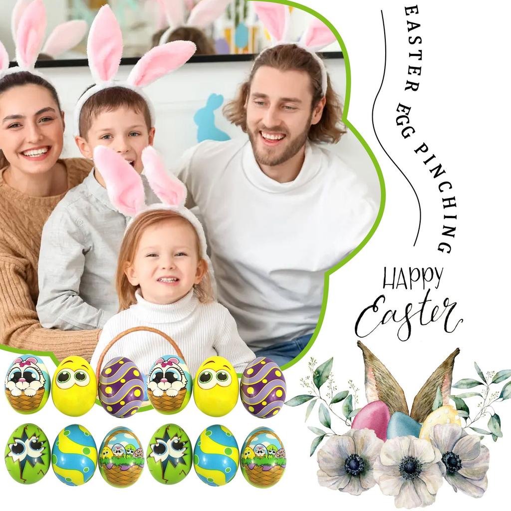 12 шт. пасхальных яиц, пасхальные яйца декомпрессионные игрушки пасхальные украшения для мальчиков и девочек пасхальная корзина наполнитель для вечеринок подарки пасхальные яйца охота