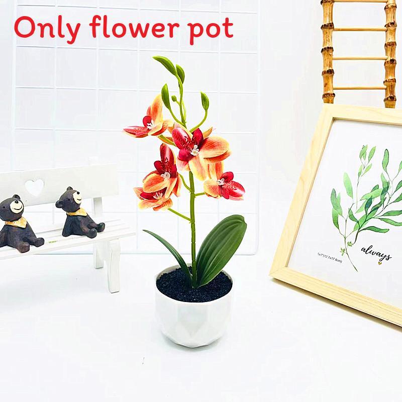 Potted Simulated Phalaenopsis Artificial Artificial Flower Desktop Ornament