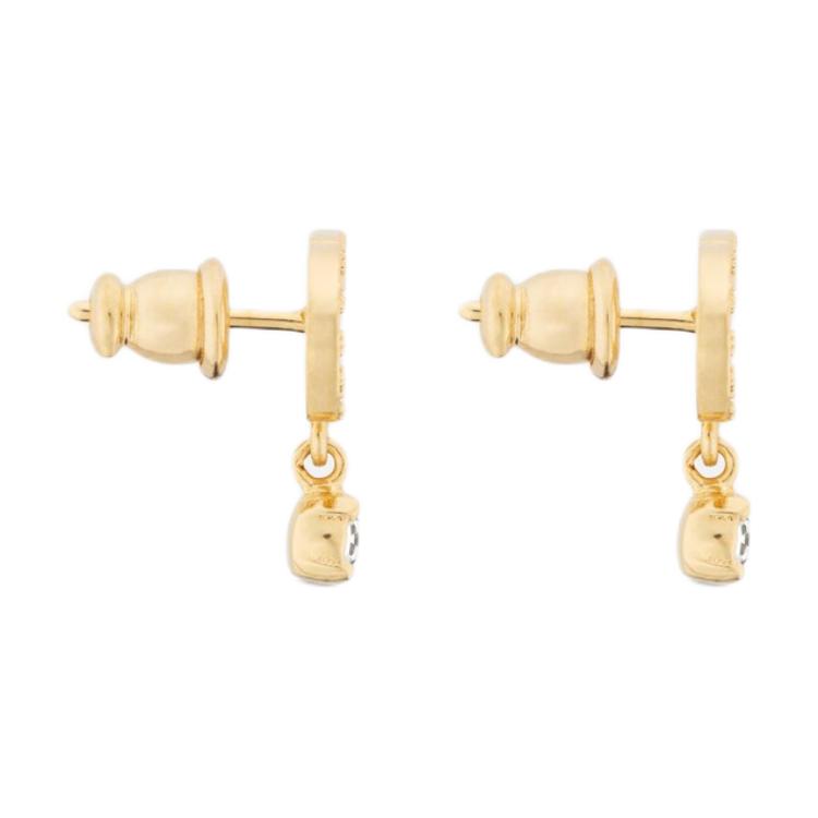 Dior Gemstone Decorated Metal Earrings Women earrings Gold E3365WOMCYD03S