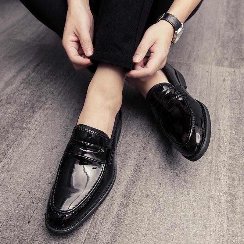 48 Large Size 2021 New Leather Shoes Fashion Men's Casual Shoes Trendy Business Shoes British Style Foot Shoes