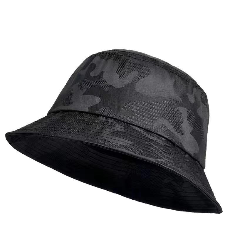 Camouflage Bucket Hat Panama Black Hiking Climbing Fisherman Hat Summer Hip Hop Street Trendy Breathable Sun Hat