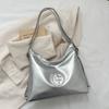 Women Street Style Large Capacity Single Shoulder Underarm Tote Bucket Bag For Daily Travel