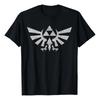 Футболка Nintendo Zelda Герб Хайрула Трифорс Эффект потрескавшегося рисунка
