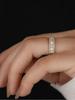 925 Sterling Silver Golden Simpe Rectangular Round Zircon Ring For Women Engagement Wedding Luxury High Quality Fine Jewelry