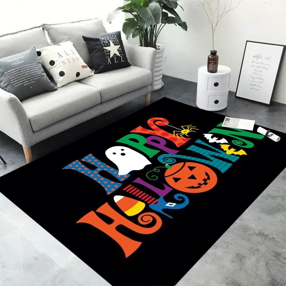 Fun Halloween Printed Carpet Rug for Home Living Room Bedroom Sofa Doormat Decor Kids Game Area Rug Floor Mat Gift