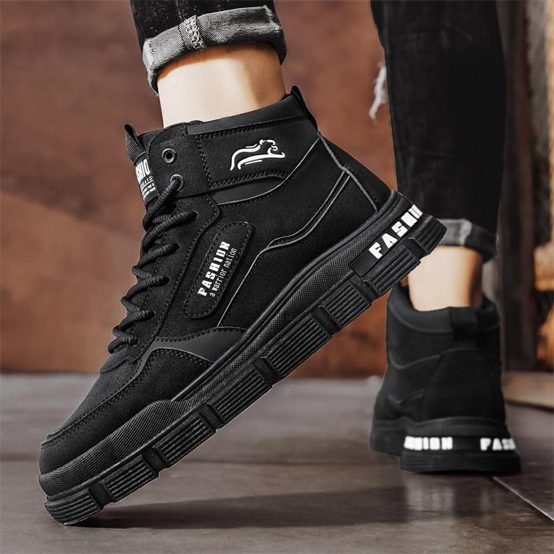 Men's Shoes Autumn New Personalized High-top Fashion Trendy Platform Casual Sports Short Men's Martin Boots