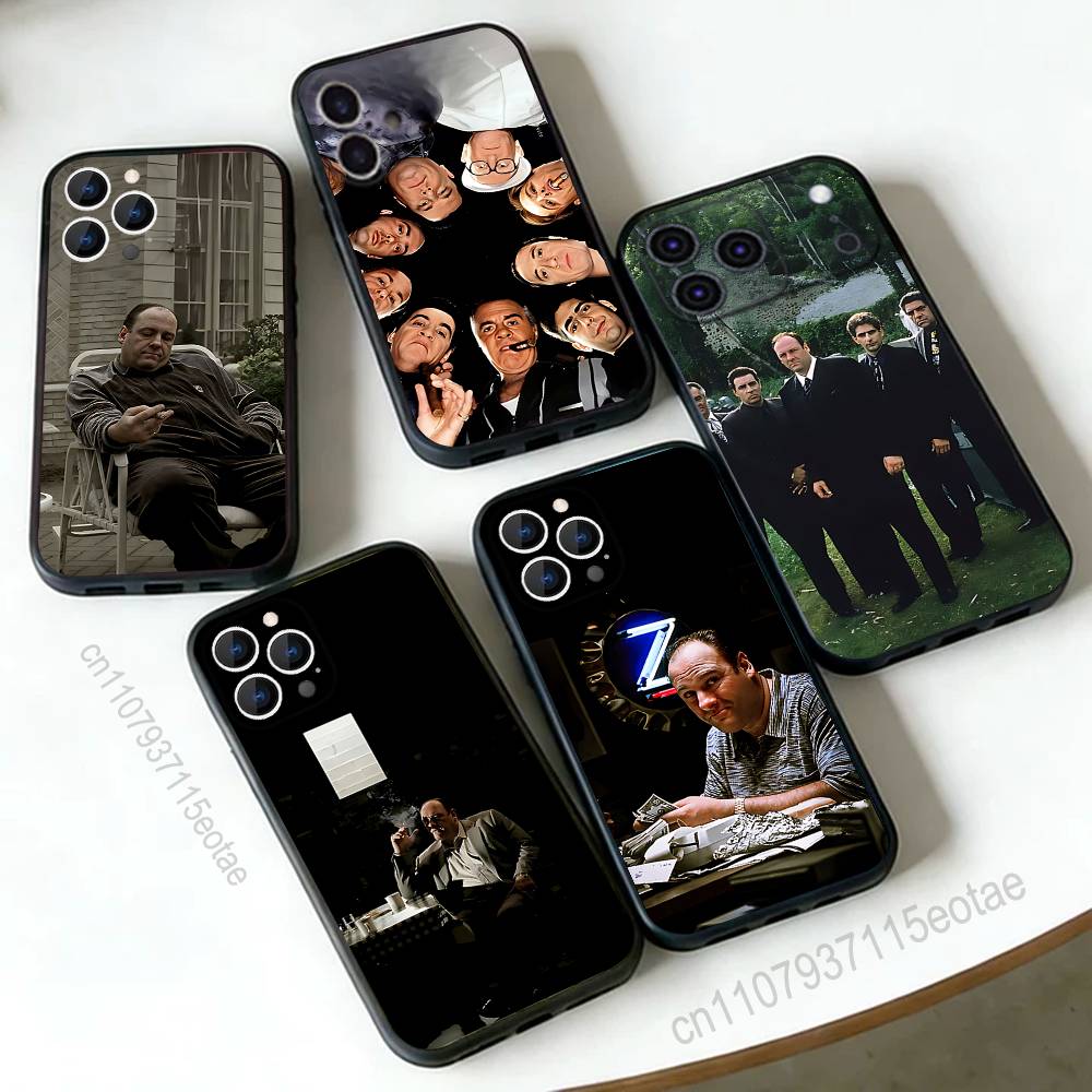ТВ Сериал Сопрано Тони Чехол для iPhone 17,16,15,14,13,12,11,Pro,Max,Plus,E,Air,Mini Защитный Черный Чехол